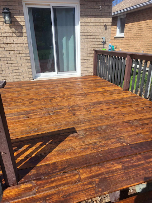 Professional Deck Staining Project in Peterborough, ON